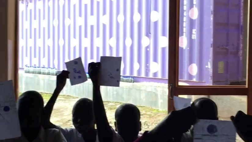 Visa Oshwal Primary School students celebrate their art creations